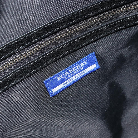 BURBERRY Blue Label Hand Bag Canvas Black Auth bs34542