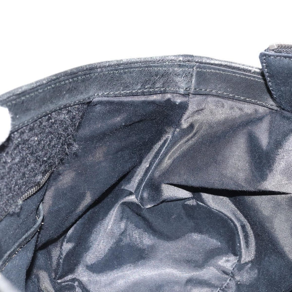 BURBERRY Blue Label Hand Bag Canvas Black Auth bs34542