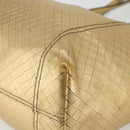 BOTTEGA VENETA INTRECCIATO Tote Bag Leather Gold Auth bs34545-9