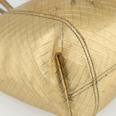 BOTTEGA VENETA INTRECCIATO Tote Bag Leather Gold Auth bs34545-14