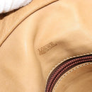 LOEWE Anagram Hand Bag Suede Leather Beige Gold Auth bs34546-19