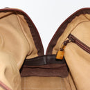 LOEWE Anagram Hand Bag Suede Leather Beige Gold Auth bs34546-21