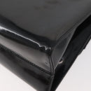 Salvatore Ferragamo Vala Hand Bag Patent leather 2way Black Gold Auth bs34547-15