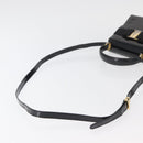 Salvatore Ferragamo Vala Hand Bag Patent leather 2way Black Gold Auth bs34547-9
