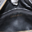 CHANEL Clutch Bag Patent leather Black Gold CC Auth bs34548-14