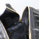 CHANEL Clutch Bag Patent leather Black Gold CC Auth bs34548-16