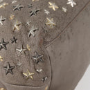 Jimmy Choo Tote Bag Leather Gray Gold Auth bs34549-15