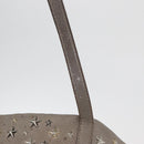 Jimmy Choo Tote Bag Leather Gray Gold Auth bs34549-11