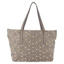 Jimmy Choo Tote Bag Leather Gray Gold Auth bs34549-2