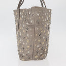 Jimmy Choo Tote Bag Leather Gray Gold Auth bs34549-4