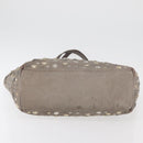 Jimmy Choo Tote Bag Leather Gray Gold Auth bs34549-5