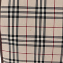 BURBERRY Nova Check Tote Bag Canvas Leather 2way Beige Silver Auth bs34550-2