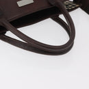BURBERRY Nova Check Tote Bag Canvas Leather 2way Beige Silver Auth bs34550-8