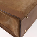 GUCCI Bamboo Tote Bag Suede Leather Brown Gold 002 1186 0259 Auth bs34551-16