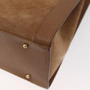 GUCCI Bamboo Tote Bag Suede Leather Brown Gold 002 1186 0259 Auth bs34551-17