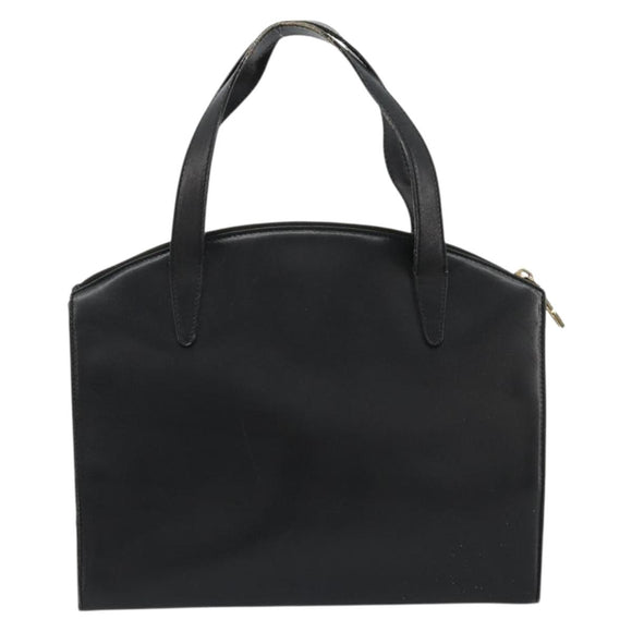 GUCCI Hand Bag Leather Black Gold 000 2058 0569 0 Auth bs34553