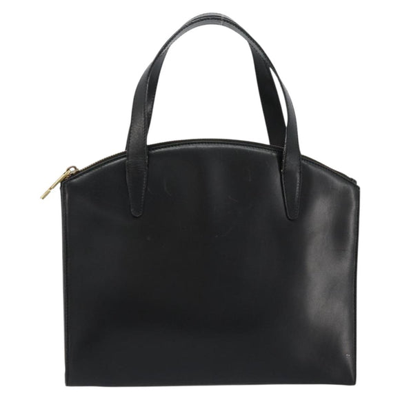 GUCCI Hand Bag Leather Black Gold 000 2058 0569 0 Auth bs34554