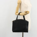 GUCCI Hand Bag Leather Black Gold 000 2058 0569 0 Auth bs34554-22