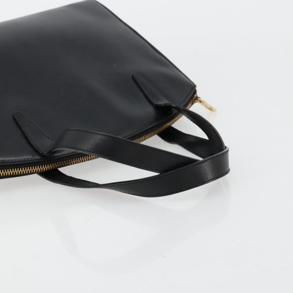GUCCI Hand Bag Leather Black Gold 000 2058 0569 0 Auth bs34554