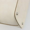 Salvatore Ferragamo Gancini Hand Bag Leather White Silver Auth bs34555-13