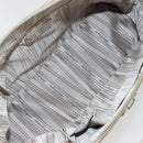 Salvatore Ferragamo Gancini Hand Bag Leather White Silver Auth bs34555-18