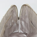 Salvatore Ferragamo Gancini Hand Bag Leather White Silver Auth bs34555-19