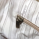 Salvatore Ferragamo Gancini Hand Bag Leather White Silver Auth bs34555-21