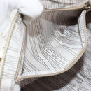 Salvatore Ferragamo Gancini Hand Bag Leather White Silver Auth bs34555-22