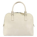 Salvatore Ferragamo Gancini Hand Bag Leather White Silver Auth bs34555-3