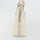 Salvatore Ferragamo Gancini Hand Bag Leather White Silver Auth bs34555-5