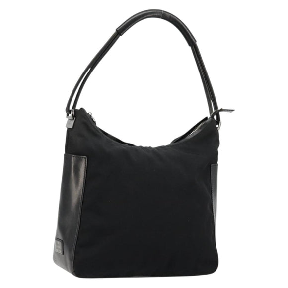GUCCI Shoulder Bag Nylon Black Silver 001 3766 2123 Auth bs34556