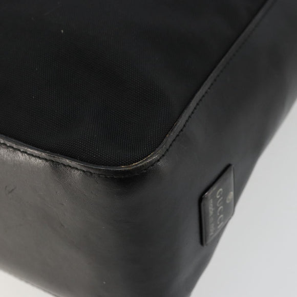 GUCCI Shoulder Bag Nylon Black Silver 001 3766 2123 Auth bs34556