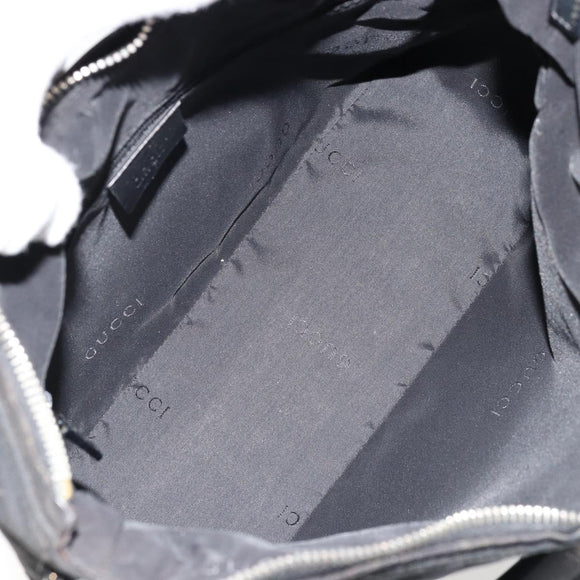 GUCCI Shoulder Bag Nylon Black Silver 001 3766 2123 Auth bs34556