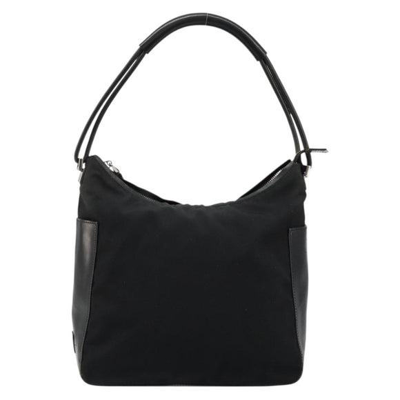 GUCCI Shoulder Bag Nylon Black Silver 001 3766 2123 Auth bs34556