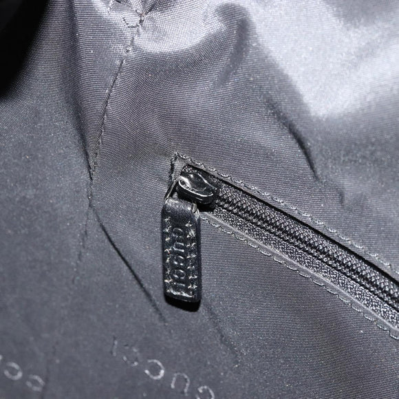 GUCCI Shoulder Bag Nylon Black Silver 001 3766 2123 Auth bs34556