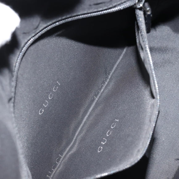 GUCCI Shoulder Bag Nylon Black Silver 001 3766 2123 Auth bs34556