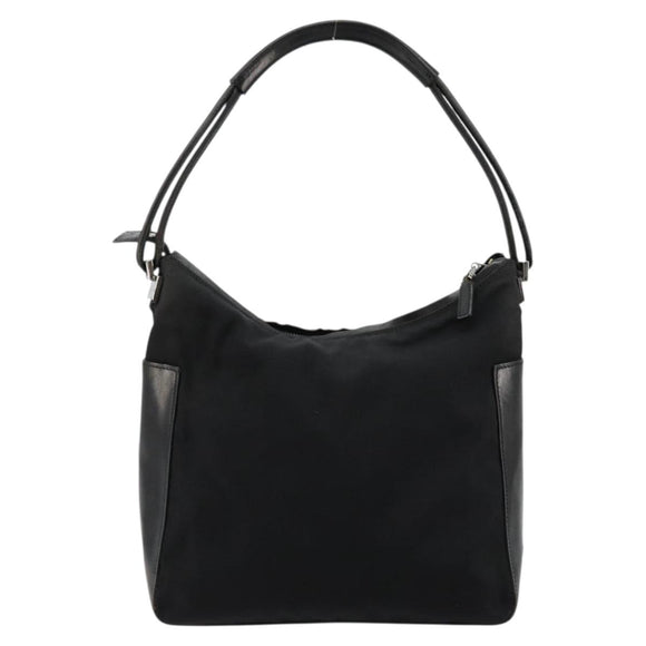 GUCCI Shoulder Bag Nylon Black Silver 001 3766 2123 Auth bs34556