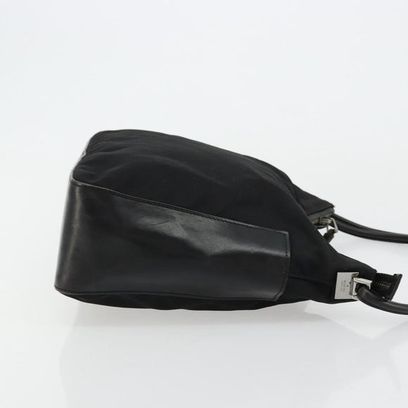 GUCCI Shoulder Bag Nylon Black Silver 001 3766 2123 Auth bs34556