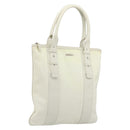 Salvatore Ferragamo Tote Bag Nylon White Silver Auth bs34557-1