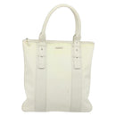 Salvatore Ferragamo Tote Bag Nylon White Silver Auth bs34557-13