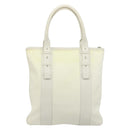Salvatore Ferragamo Tote Bag Nylon White Silver Auth bs34557-2