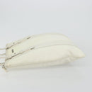 Salvatore Ferragamo Tote Bag Nylon White Silver Auth bs34557-4