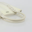 Salvatore Ferragamo Tote Bag Nylon White Silver Auth bs34557-7