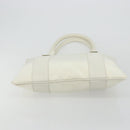 Salvatore Ferragamo Tote Bag Nylon White Silver Auth bs34557-5