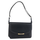 Christian Dior Shoulder Bag Leather Navy Gold Auth bs34558-1
