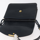 Christian Dior Shoulder Bag Leather Navy Gold Auth bs34558-15
