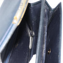 Christian Dior Shoulder Bag Leather Navy Gold Auth bs34558-18