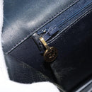 Christian Dior Shoulder Bag Leather Navy Gold Auth bs34558-23