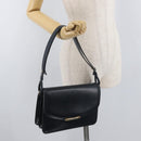 Christian Dior Shoulder Bag Leather Navy Gold Auth bs34558-25
