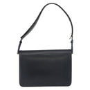 Christian Dior Shoulder Bag Leather Navy Gold Auth bs34558-3